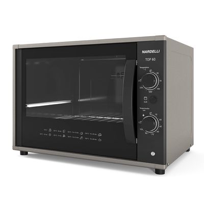 Forno Elétrico Top60 Bancada 60 Litros Nardelli BLACK/TITÂNIO / 220v