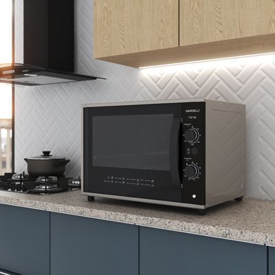 Forno Elétrico Top60 Bancada 60 Litros Nardelli BLACK/TITÂNIO / 220v