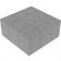 Puff Decorativo Para Sala de Estar Quadrado Milano 90x90cm W01 Suede Cinza - Lyam Decor