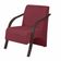 Poltrona Vênus 1 Lugar Braço Madeira Suede Bordô