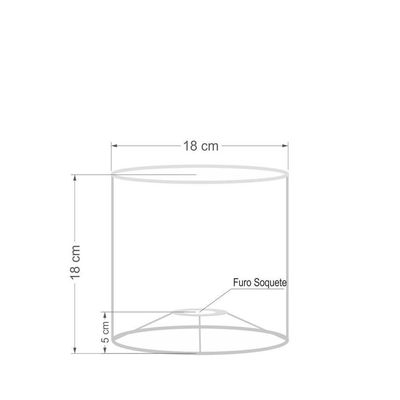 Cúpula Abajur E Luminária Cilíndrica Vivare Cp-7005 ø18x18cm - Bocal Nacional Laranja
