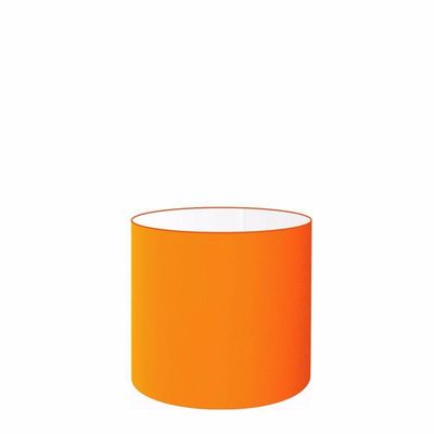 Cúpula Abajur E Luminária Cilíndrica Vivare Cp-7005 ø18x18cm - Bocal Nacional Laranja