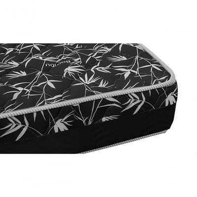 Cama Box Solteiro 88 Tecido Sintético Marrom Com Colchão Belize Bello Box - D33 Preto 57x88x188