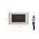 Painel Para TV 75 Pol Com LED 240cm Elysia L05 Off White Fosco - Lyam Decor