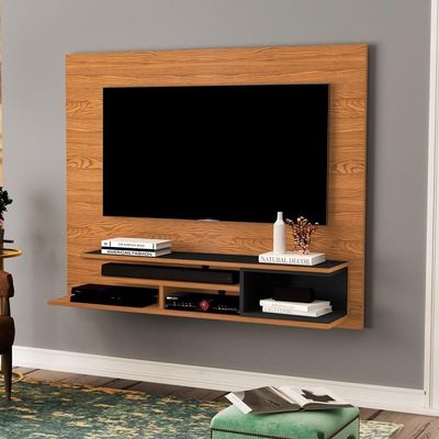 Painel Londres - Mdp-mdf 1 Porta E 1 Gaveta Nature-preto - Movelove