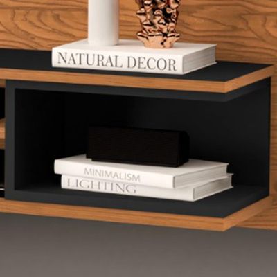 Painel Londres - Mdp-mdf 1 Porta E 1 Gaveta Nature-preto - Movelove