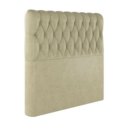 Cabeceira Estofada King 195 Cm Topázio Veludo Bege