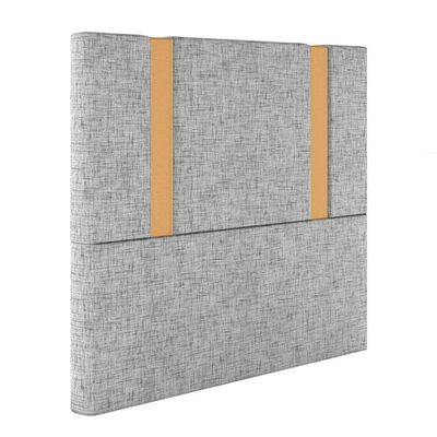 Cabeceira Estofada King 195 Cm Ametista Linho Cinza