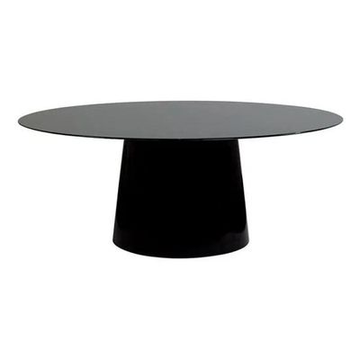 Mesa de Jantar Cone Oval 198x122 Laqueada Yescasa Preto