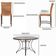Mesa Ascoli 120 Cm Com 6 Cadeiras Cannes De Alumínio Trama Terra Cota