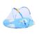 Berco Mosquiteiro Cama Bebe Colchonete Tenda Portatil Travesseiro Cercadinho Dobravel Colchao Almofada Fofo Azul