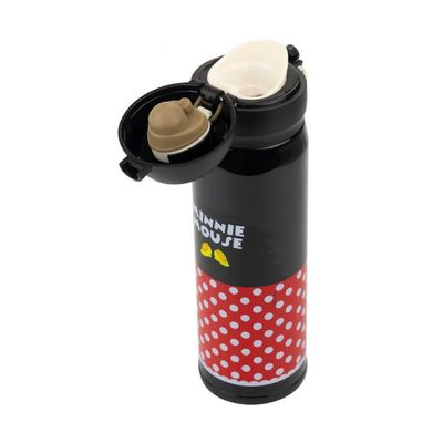 Garrafa Térmica Preta Minnie 400ml - Disney