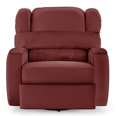 Poltrona do Papai Sala de Cinema Reclinável Kylie Glider Manual Giratória Massagem USB PU Vermelho G23