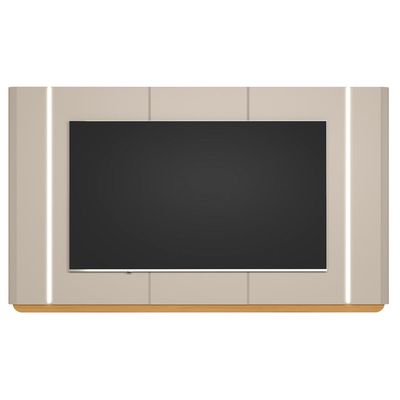 Painel Para TV 75 Pol Com LED 240cm Elysia L05 Tauari Off White Fosco - Lyam Decor