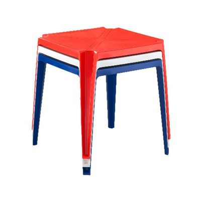 Mesa Plástica Empilhável Bar Branca 70x70x71 Cm Pisani