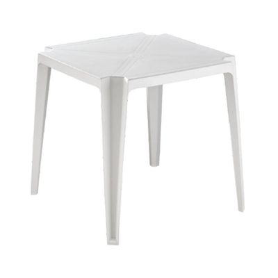 Mesa Plástica Empilhável Bar Branca 70x70x71 Cm Pisani