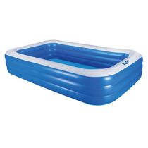 Piscina Inflável Retangular Azul 540 Litros 180 Cm Pvc Com Bomba Vg+