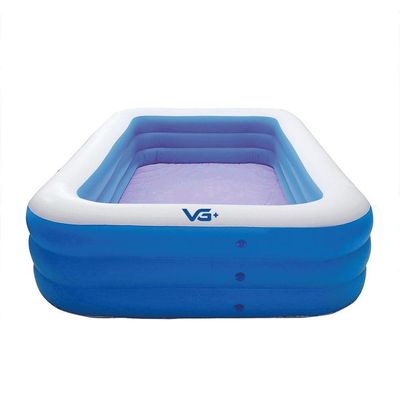 Piscina Inflável Retangular Azul 540 Litros 180 Cm Pvc Com Bomba Vg+