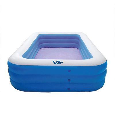 Piscina Inflável Retangular Azul 540 Litros Pvc Vg+
