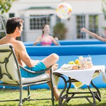 Piscina Inflável Joy Set 2490 L Circular 240 Cm Com Filtro Capa Bomba Vg Plus 220v