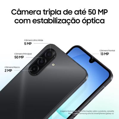 Celular Galaxy A17 4G Tela 6.7 Polegadas 256GB Super AMOLED Câmera Tripla 50MP Azul Samsung Azul / Bivolt