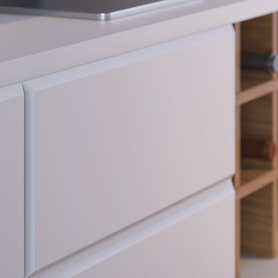 Rack para Sala De Estar TV 70 Pol 180cm Makai C04 Off White Matte Freijó - Lyam Decor