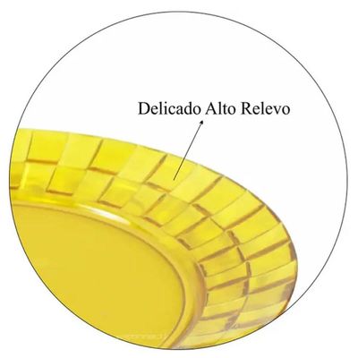 Prato Médio Amarelo Crippa Bandeja para Servir Mesa Posta Porções Aperitivos
