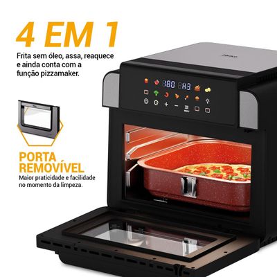 Air Fryer Oven Philco 15L Dupla Resistência 1800W PAF15B 127V