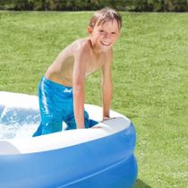 Piscina Inflável Retangular Azul 302 Litros 150 Cm Com Bomba Pvc Vg+