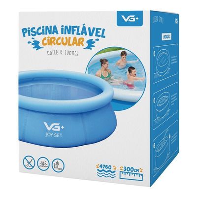 Piscina Inflável Joy Set 4760l Circular 300cm Com Filtro Bomba Vg Plus 110v