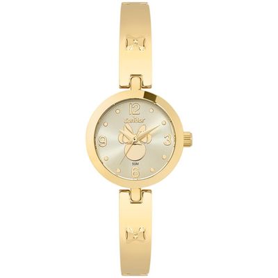 Relógio Condor Feminino Ref: Co2035noe/5x Dourado Bracelete Minnie