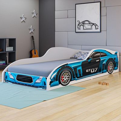 Cama Carro Gt Juvenil MDF Seguro Para Crianças Vermelho