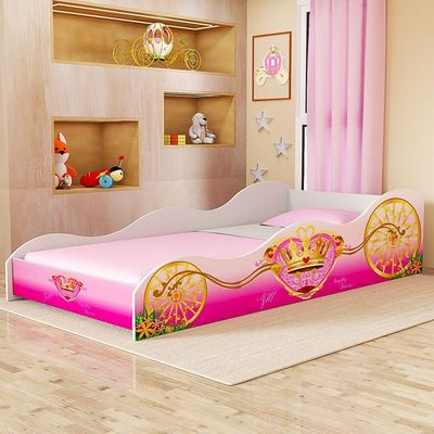 Cama Solteiro Carruagem MDF Design Lúdico Para Meninas