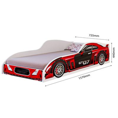 Cama Juvenil Carro Gt Em MDF Reforçada Vermelho