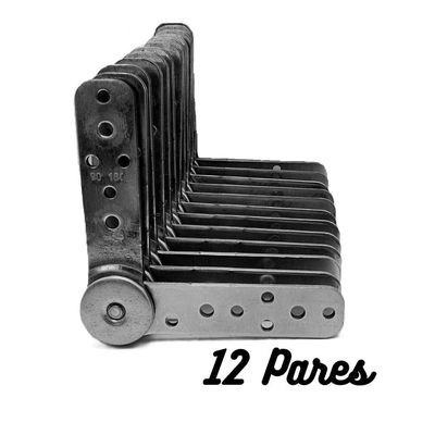 12 Pares Catracas 90° 7 Estágios Blindada P/ Sofá Reclinável