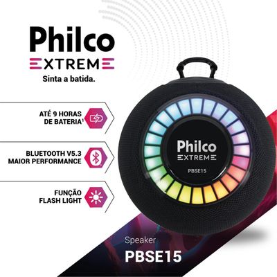 Caixa de Som Speaker Philco Extreme 15W PBSE15 Bivolt