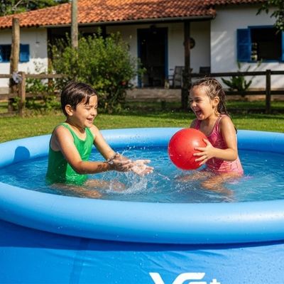 Piscina Inflável Joy Set 1000l Circular 183cm Com Bomba Vg Plus