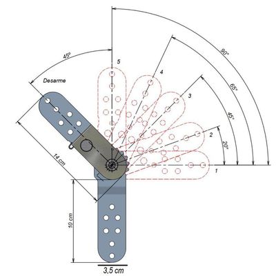 Par Catraca 90° 5 Regulagens Slim - Para Sofá Reclinável