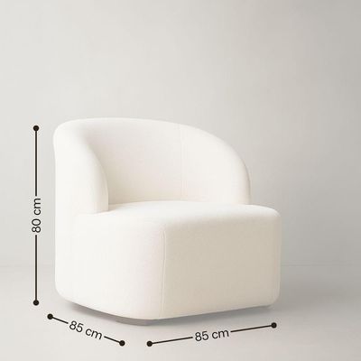 Poltrona Orgânica Aloh Bouclé Premium Bege