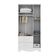 Armario Infantil Popy 3 Portas 2 Gavetas - Moveis Peroba Branco Brilho