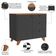 Balcão Para Escritório Home Office Multiuso Lugano A02 Freijó Preto - Lyam Decor