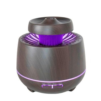 Aromatizador E Umidificador De Ambientes Com 7 Tipos De Luzes De Led 400ml Mogno