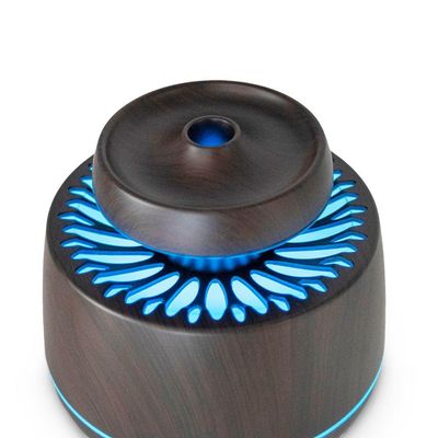 Aromatizador E Umidificador De Ambientes Com 7 Tipos De Luzes De Led 400ml Mogno