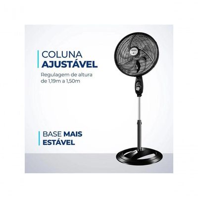 Ventilador De Coluna Mondial Vsp-40c-b 40cm 6 Pas - 220v