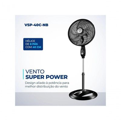 Ventilador De Coluna Mondial Vsp-40c-b 40cm 6 Pas - 220v