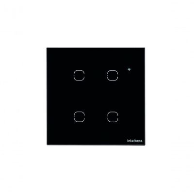 Interruptor Smart Wi-fi Touch 4 Teclas Preto Ews 1004 4850028