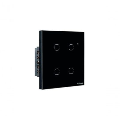 Interruptor Smart Wi-fi Touch 4 Teclas Preto Ews 1004 4850028