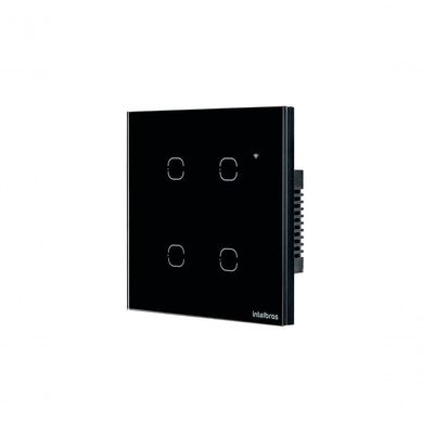 Interruptor Smart Wi-fi Touch 4 Teclas Preto Ews 1004 4850028