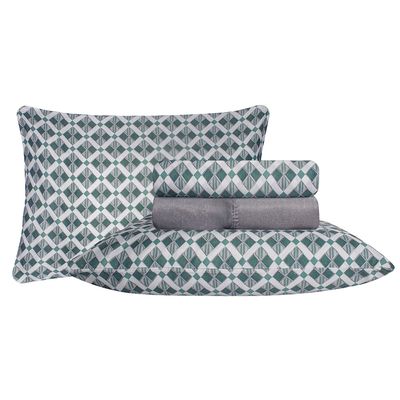 Jogo de Cama Duplo Casal 4 Peças 140 Fios 250x220cm Cael Realce Premium - Sultan