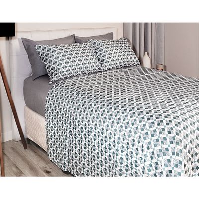 Jogo de Cama Duplo Casal 4 Peças 140 Fios 250x220cm Cael Realce Premium - Sultan
